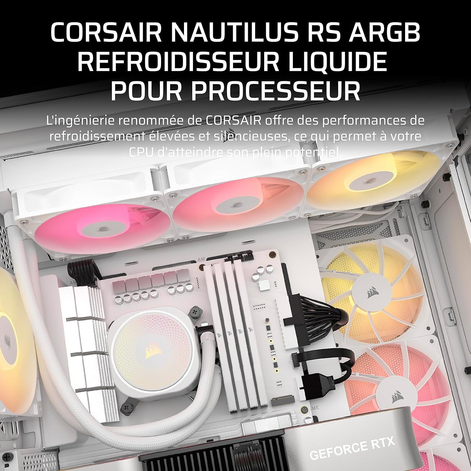 Corsair Nautilus 360 RS ARGB — Blanc