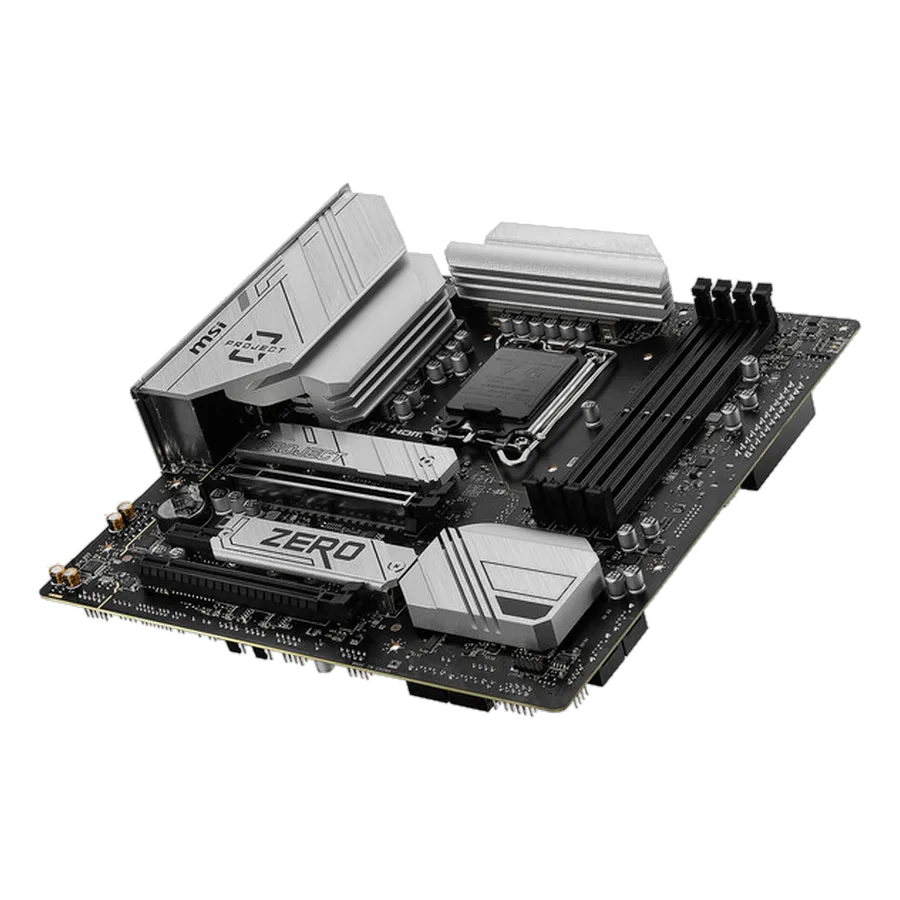 MSI B760M PROJECT ZERO — vue latérale
