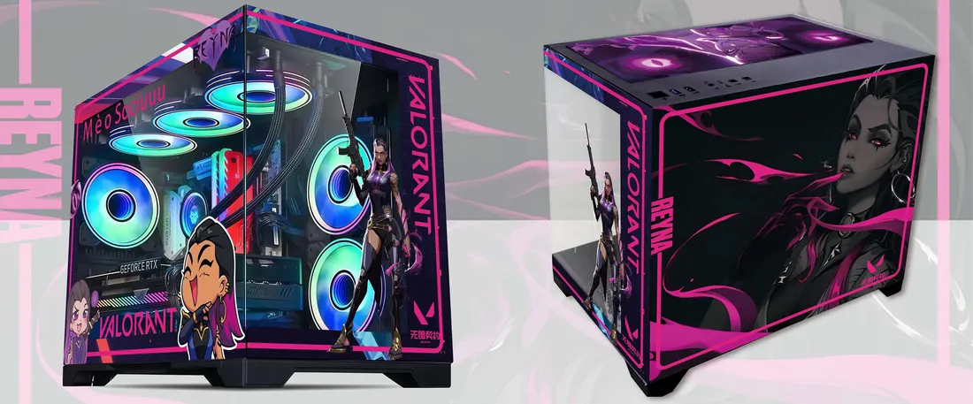 Tour PC gaming précommande Razox — Reyna — Édition Rose