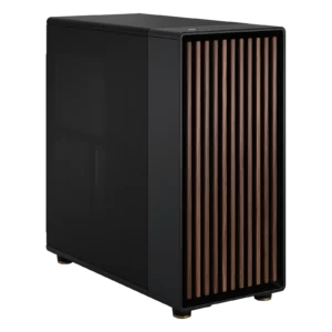 Boîtier Fractal Design North XL Charcoal, façade en lattes de noyer et mesh